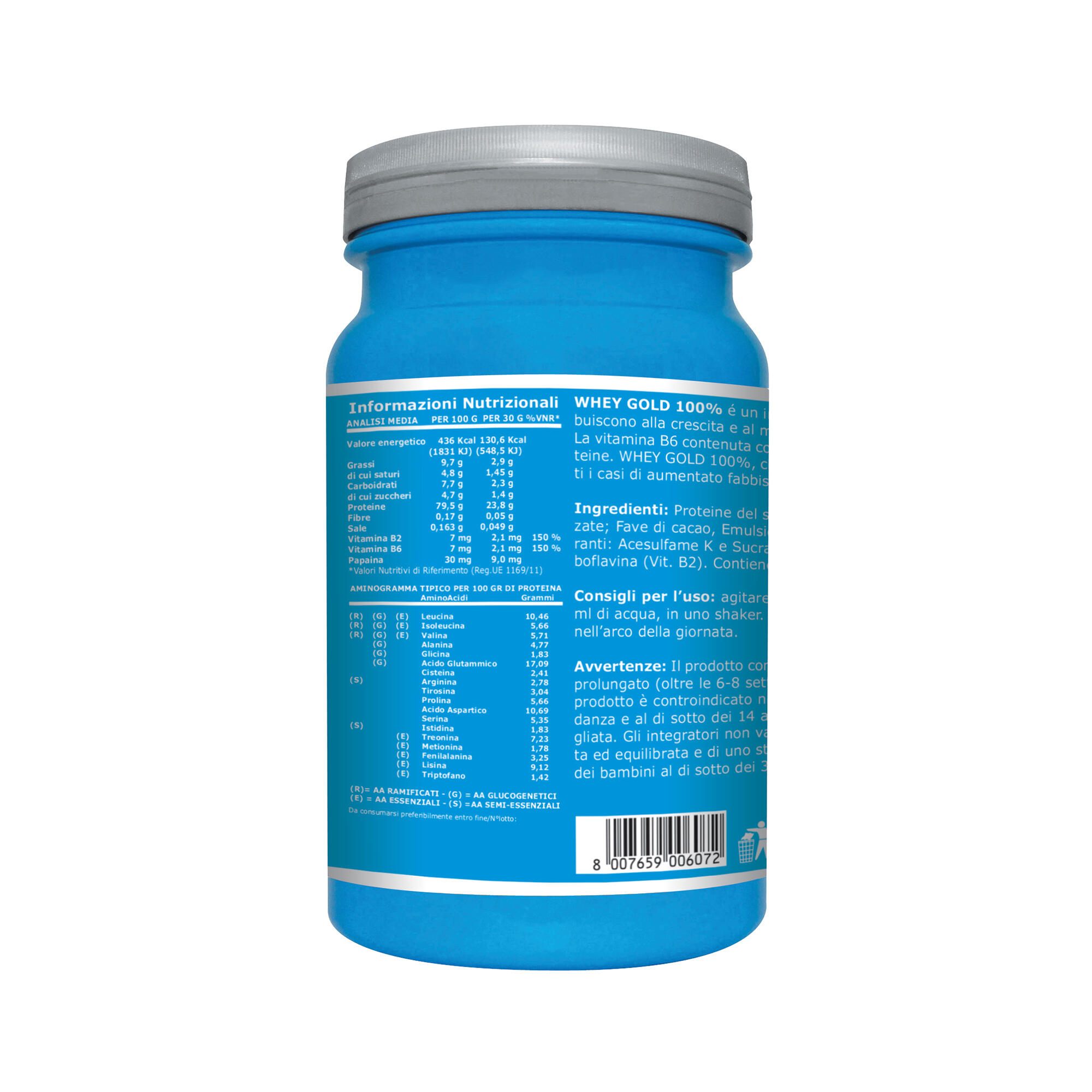 Integratore alimentare - WHEY GOLD 100% STRACCIATELLA - 750g 2/7