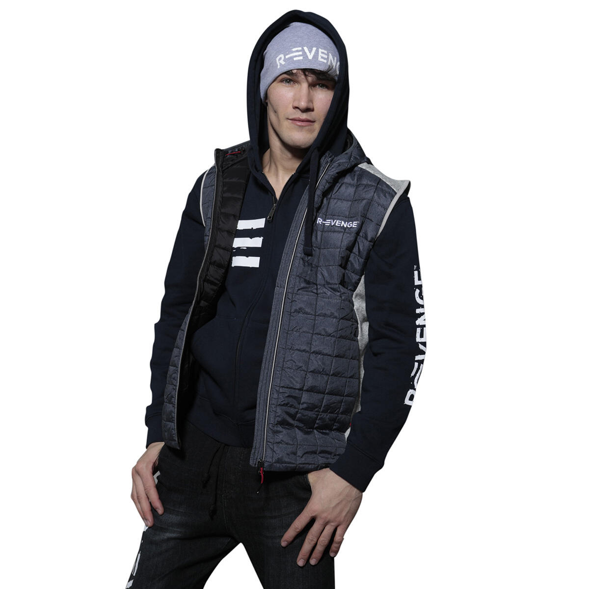 R-EVENGE Men’s fitness and leisure vest in anthracite gray