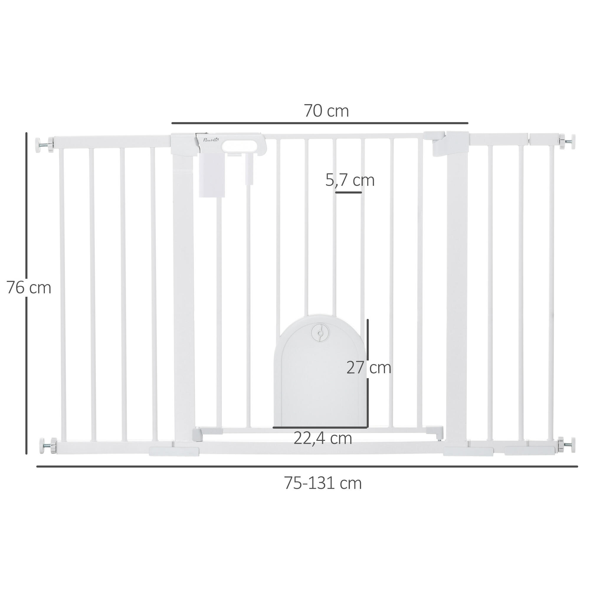 Barreira de segurança 131x2x76 cm branco PawHut 3/5