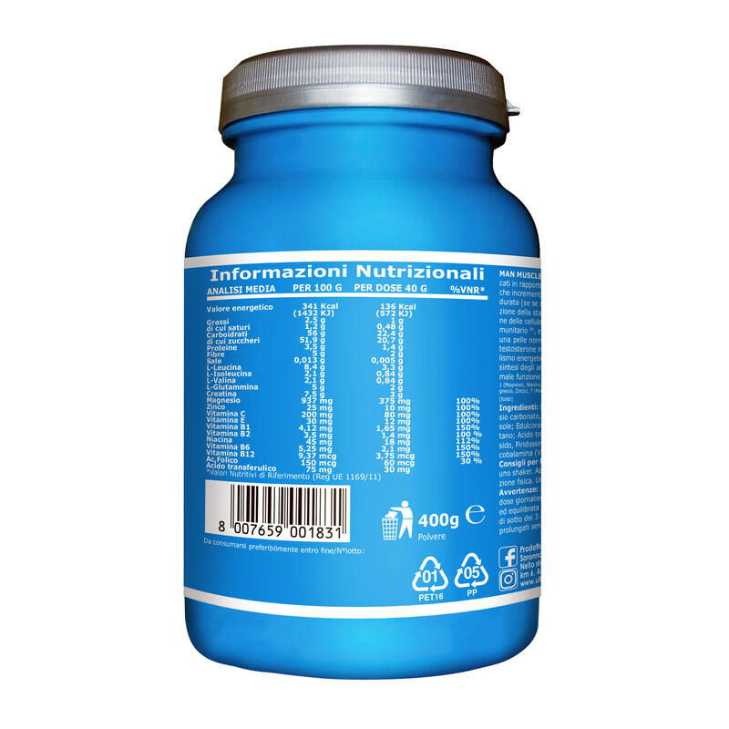 Integratore alimentare - MAN MUSCLE POST-WORKOUT CIOCCOLATO - 400g 2/5