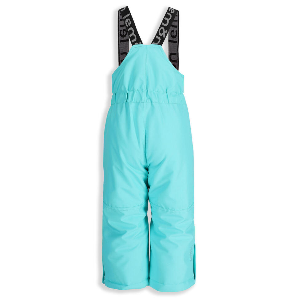 Spodnie narciarskie dziecięce z szelkami ocieplane Lemon Explore ZL5 turkusowe