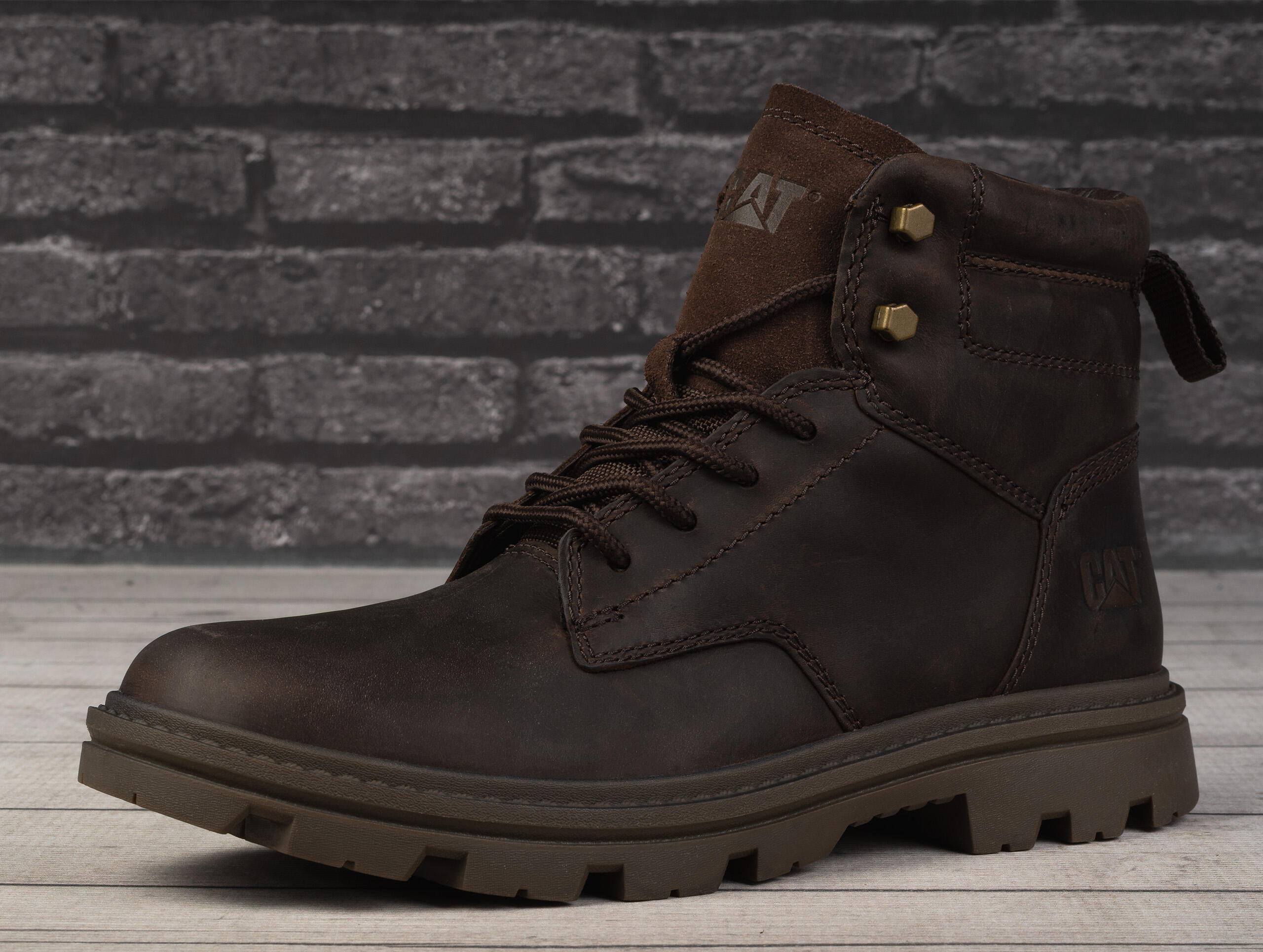 BUTY męskie CAT P725843 PRACTITIONER MID skórzane wysokie brązowe 46 3/7