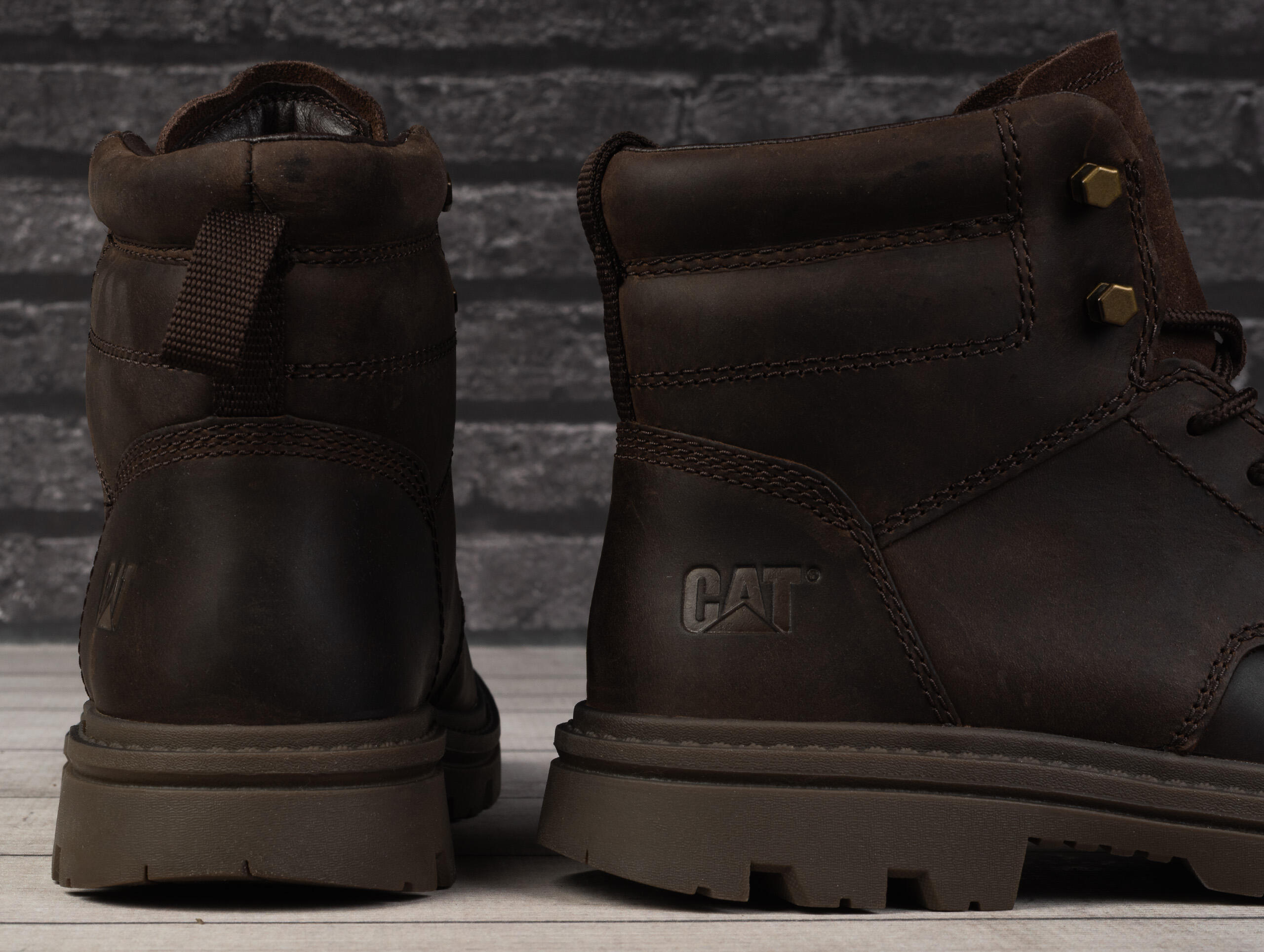 BUTY męskie CAT P725843 PRACTITIONER MID skórzane wysokie brązowe 46 4/7
