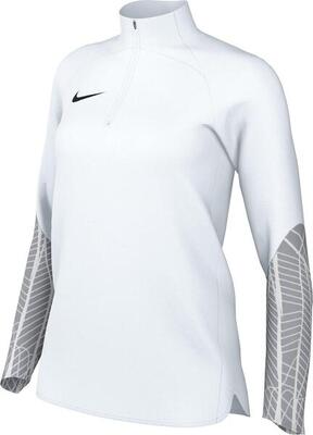 Nike women's drill top - prestatietop voor training in wit/grijs