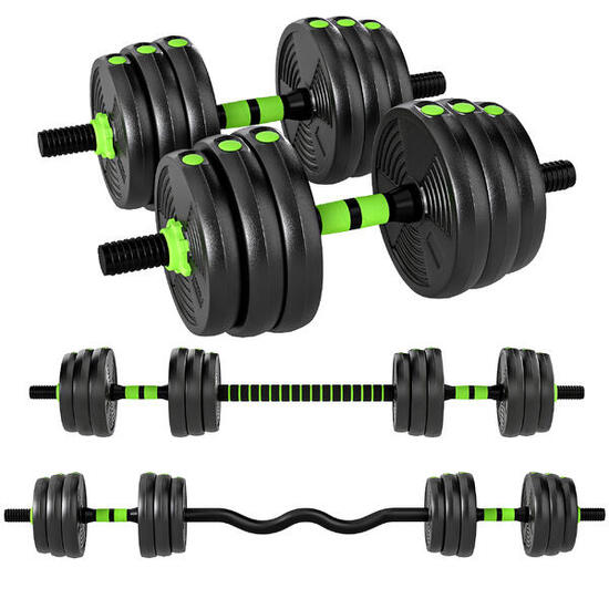 Ensemble haltères musculation 3 en 1 haltères Olympic barre Curl EZ barre 20 Kg