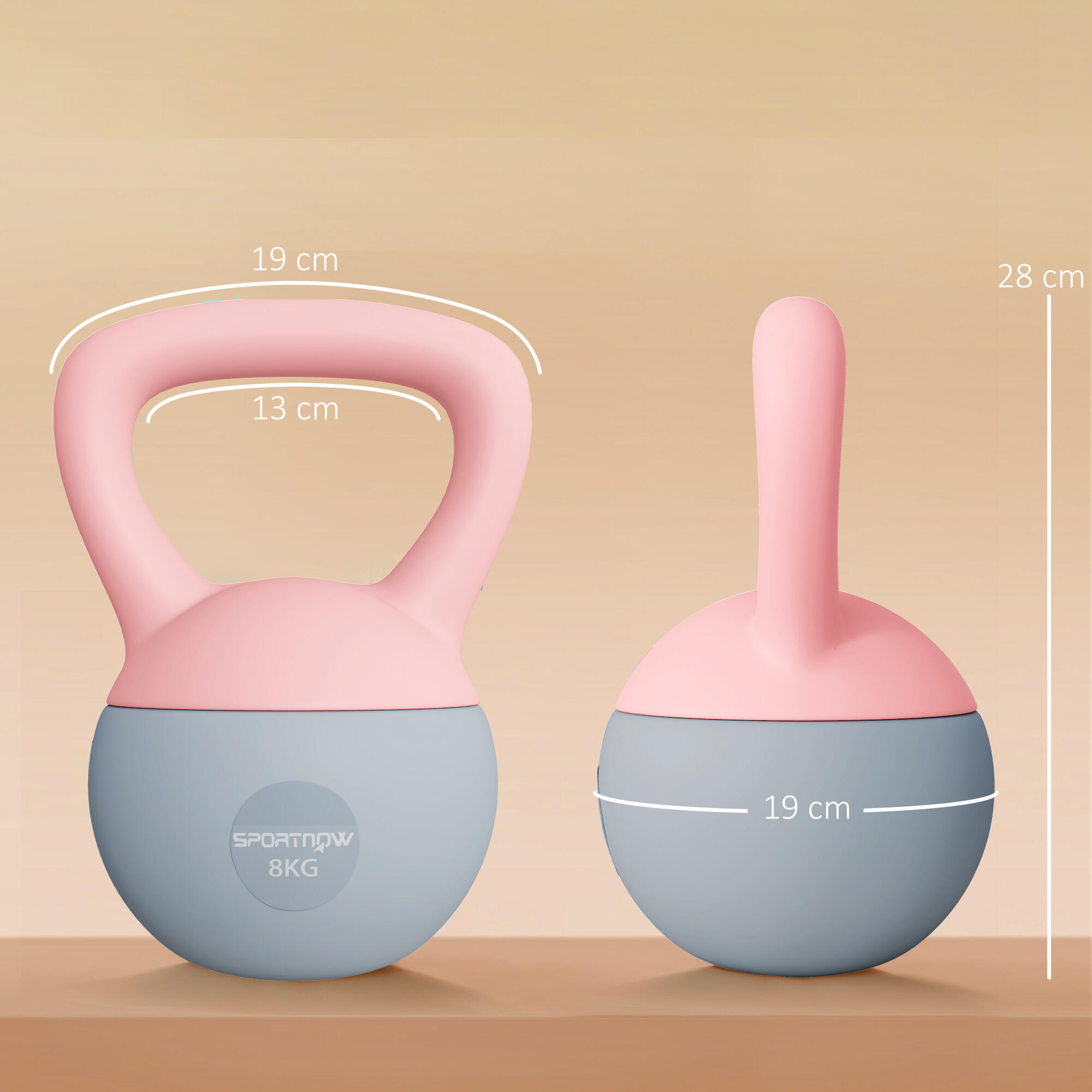 Kettlebell 8 kg ø19x28 cm SPORTNOW 3/5
