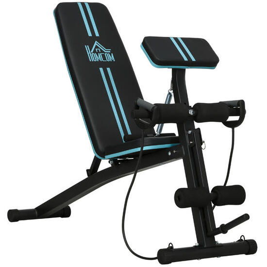 Banc de musculation pliable inclinable kit résistance