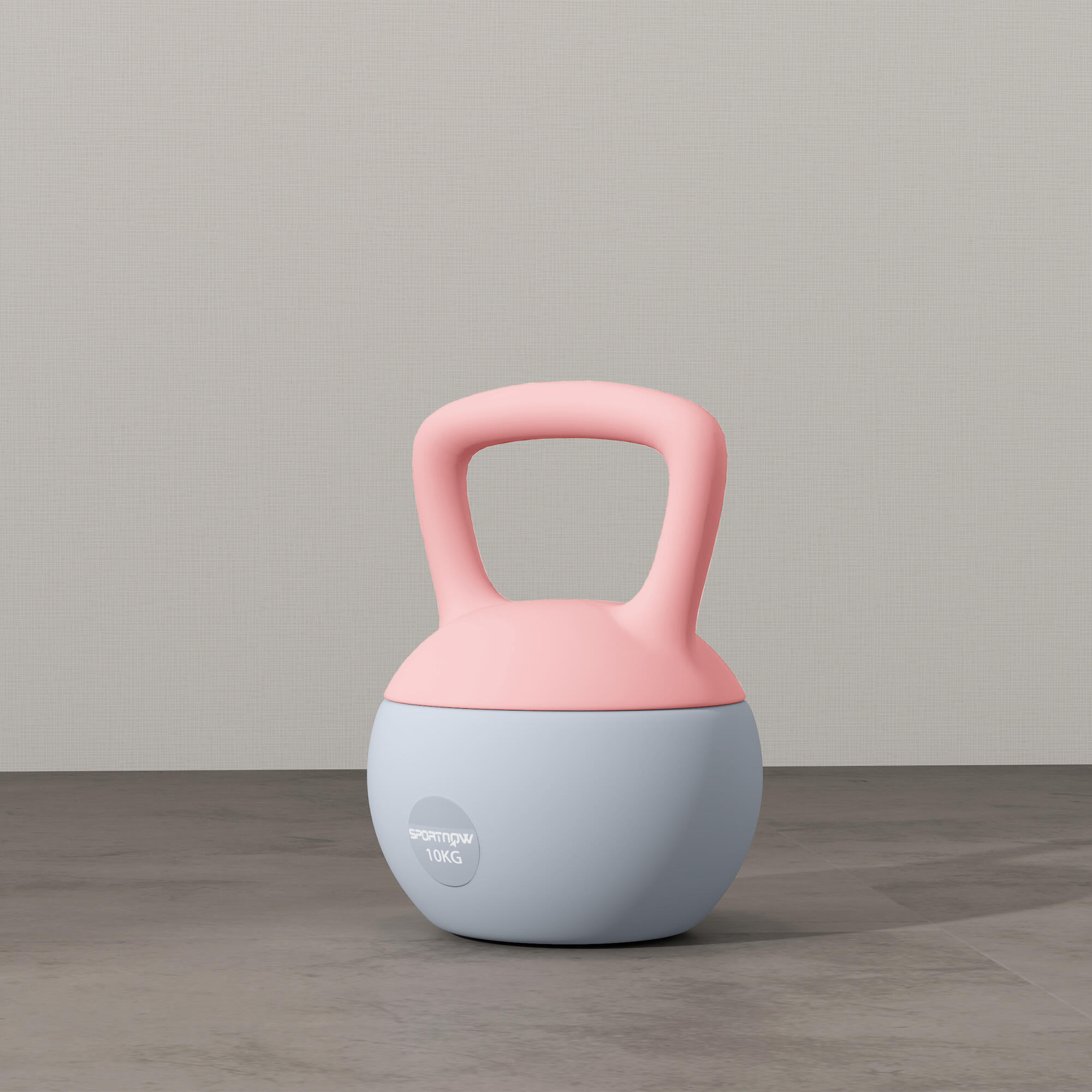 Kettlebell SPORTNOW 21x21x30 cm Rosa y Gris 5/5