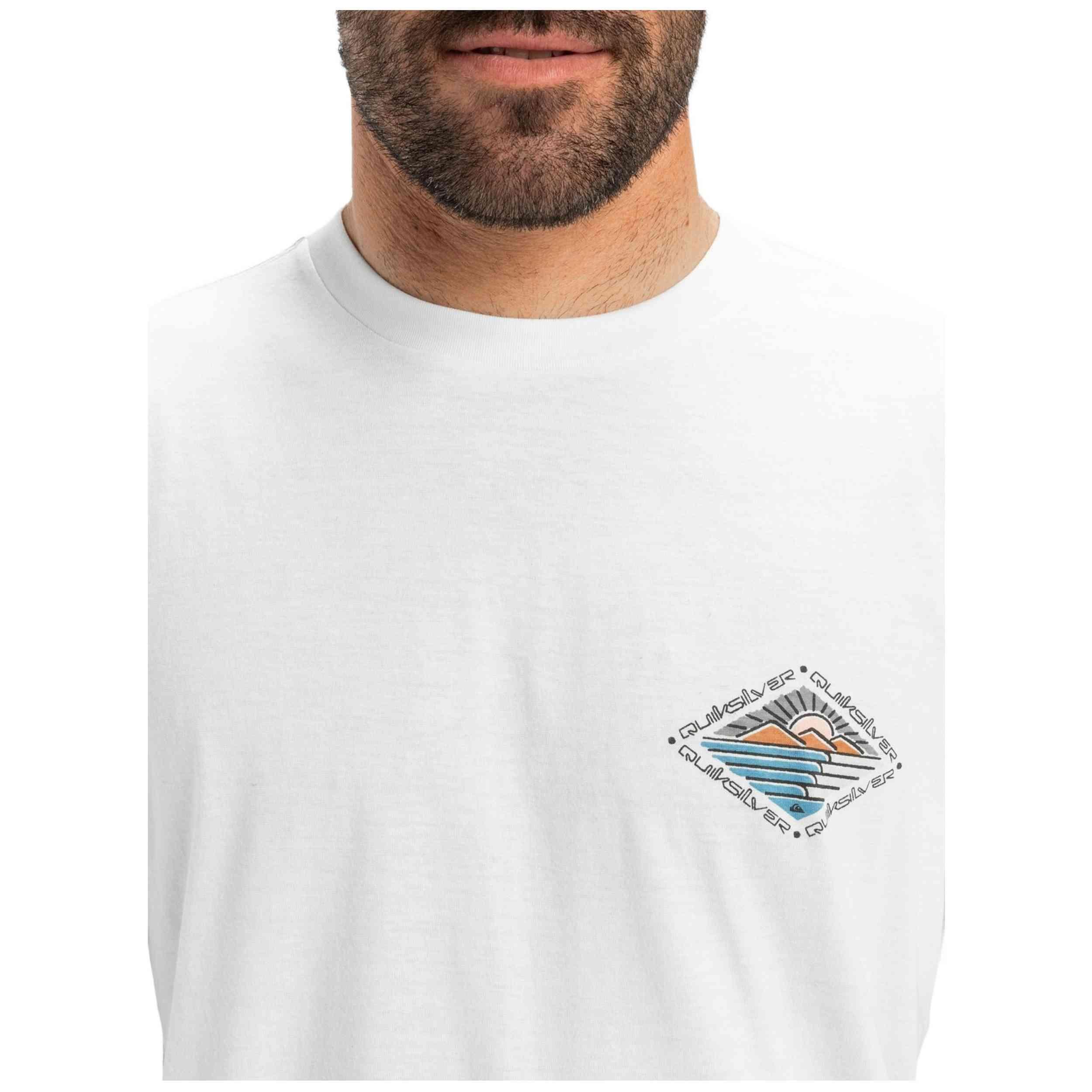 Maglia a maniche corte Quiksilver modello EQYZT08038-WBK0 per uomini 3/4