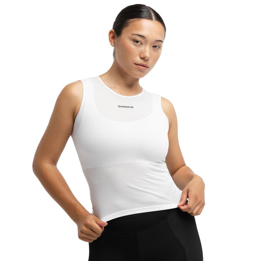 Women Cycling 's base layer top Core Vivid White