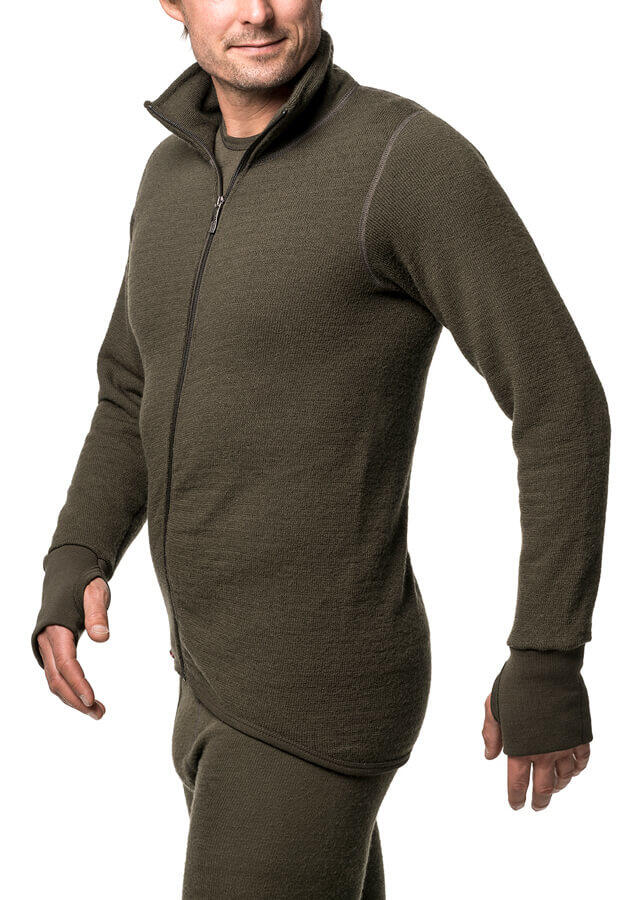 Woolpower Merino Mid Layer Full Zip Jacket 400 - Olivgrün 3/5