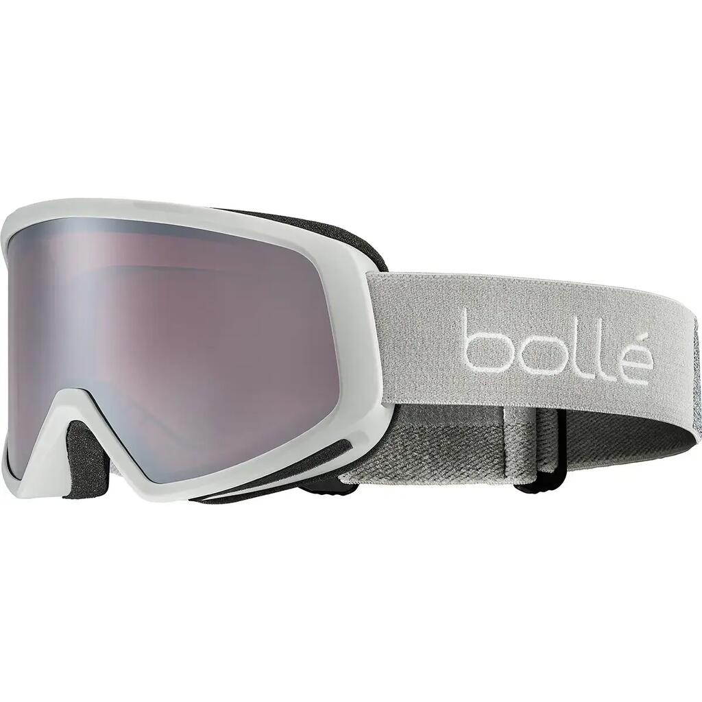 BEDROCK PLUS Unisex Snow Goggles - Matte Lightest Grey/Vermillon Gun