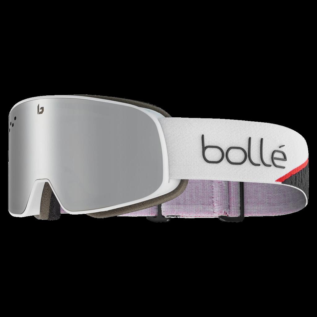 NEVADA Unisex Snow Goggles - Matte Race White/Black Chrome