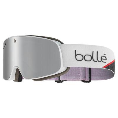 Skibril nevada race white matte - black chrome cat 3
