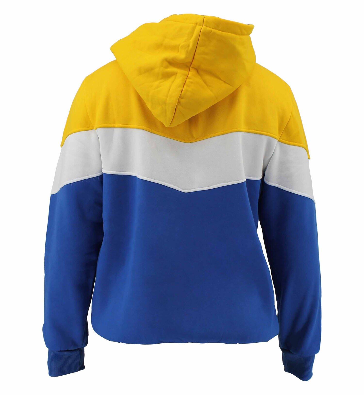 Hoodie Legend tricolore dames/heren Geel fleece Fitness en Hardlopen 3/5