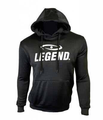 Hoodie kids/volwassenen zwart slimfit polyester fitness en hardlopen