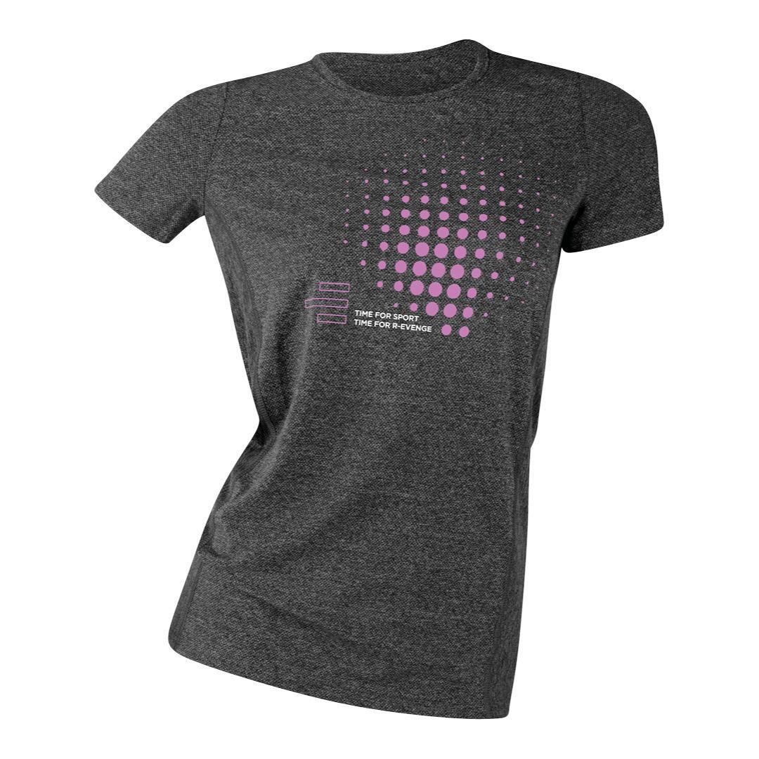 Camiseta técnica manga corta mujer Fitness Running Cardio gris 2/5