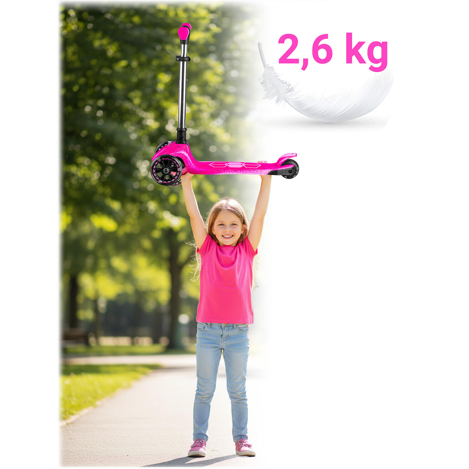 Hulajnoga trójkołowa dla dzieci Ricokids balansowa świecąca w ciemności 765901 6/7
