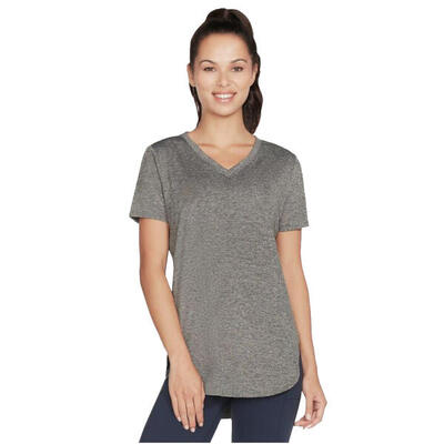 Skechers diamond blissful tunic tee, vrouwen, t-shirt, zwart