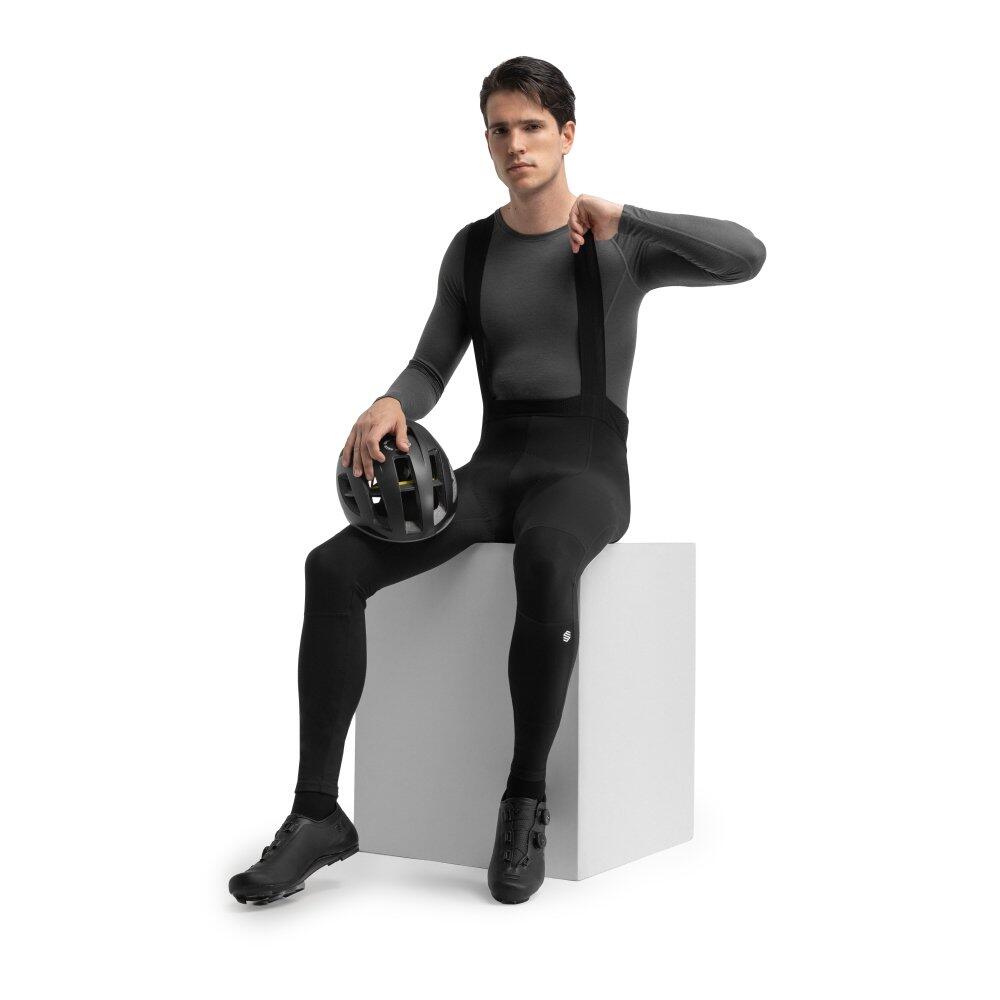 Culote largo ciclismo hombre BX Bolzano Negro 3/8