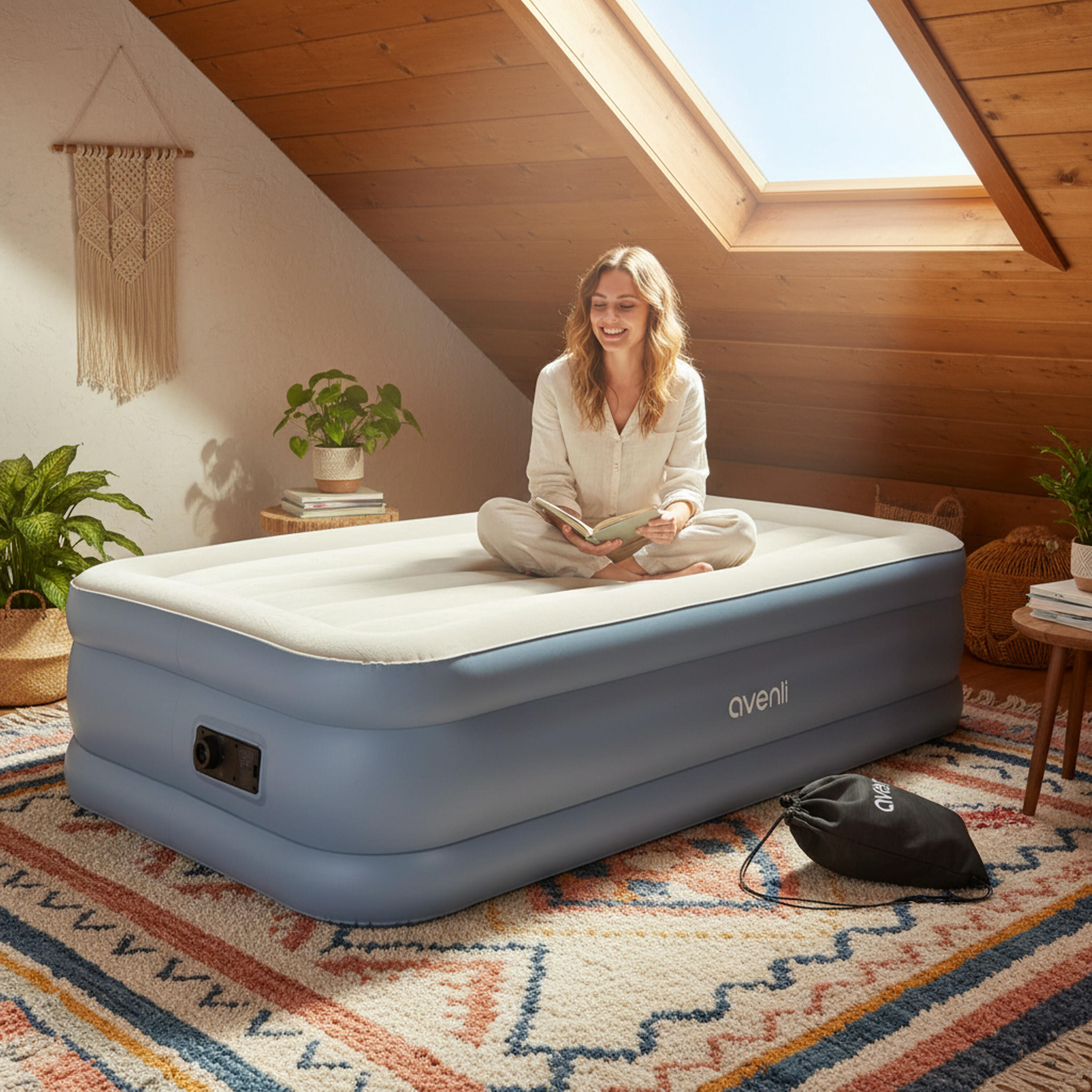 Luftmatratze selbstaufblasend 1 Person 191x99x46cm Luftbett mit Elektropumpe 2/7