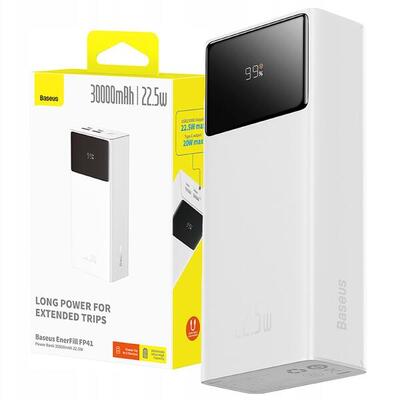 Baseus powerbank 30000 mah usb-c pd 22.5w met kabel