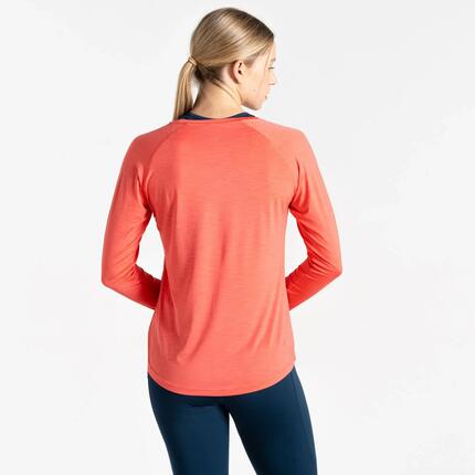 DARE 2B Ademend T-shirt met lange mouwen - Peach Bloom