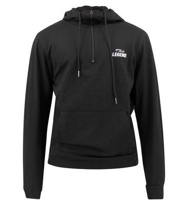 Hoodie dames/heren fashionable zwart fitness en hardlopen