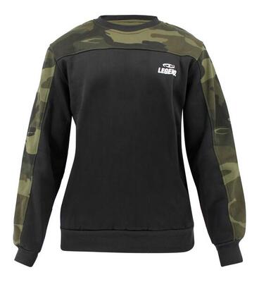 Trui/sweater dames/heren zwart camo fleece fitness en hardlopen