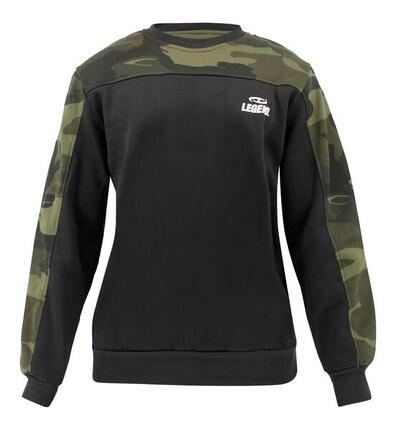 Trui/sweater dames/heren Zwart Camo fleece Fitness en Hardlopen