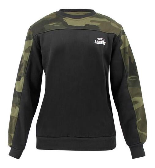 Trui/sweater dames/heren Zwart Camo fleece Fitness en Hardlopen