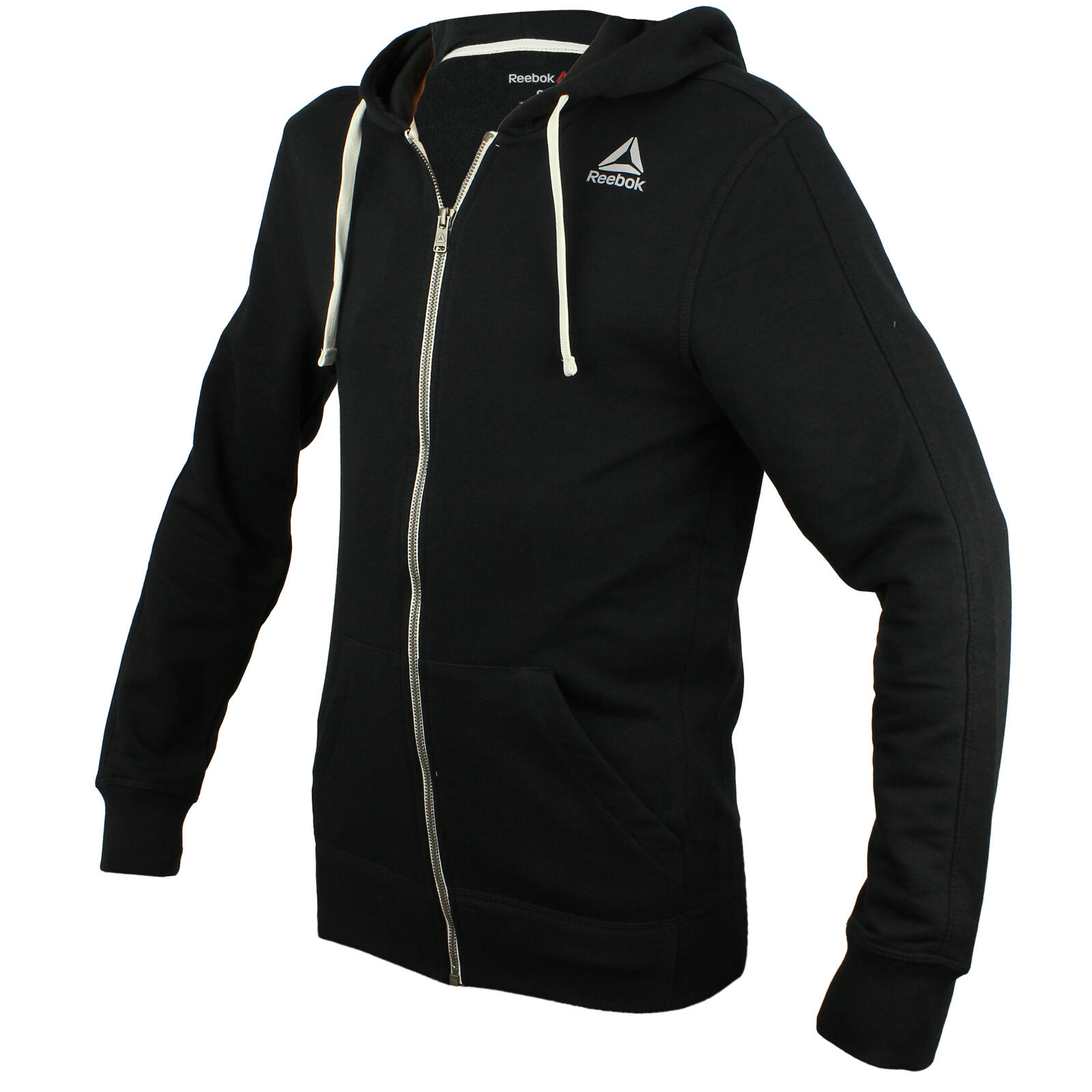 Sweat à capuche Reebok Fitness El French Terry Full Zip, Noir, Hommes 2/4
