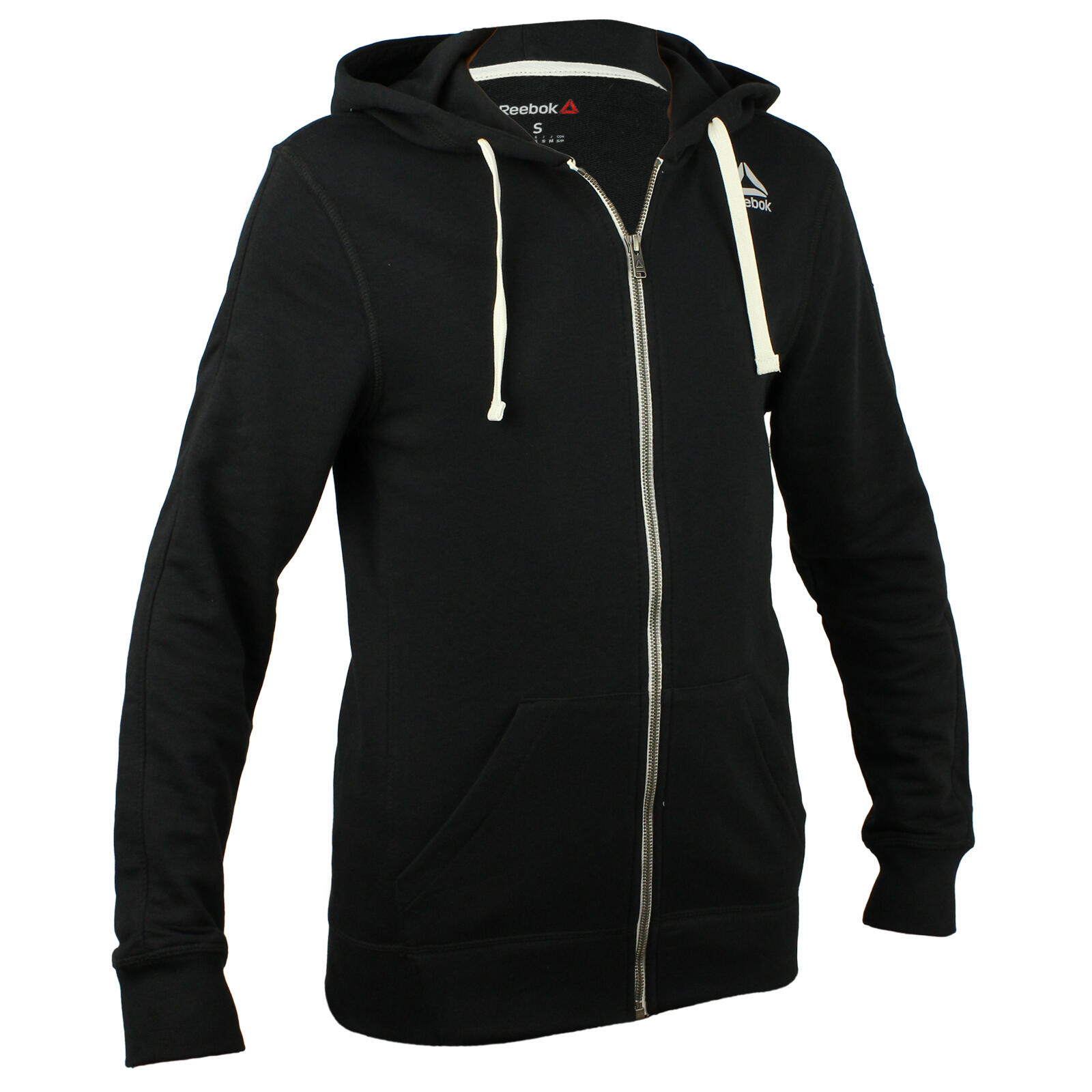 Sweat à capuche Reebok Fitness El French Terry Full Zip, Noir, Hommes 4/4