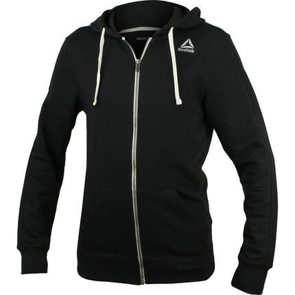 Sweat à capuche Reebok Fitness El French Terry Full Zip, Noir, Hommes