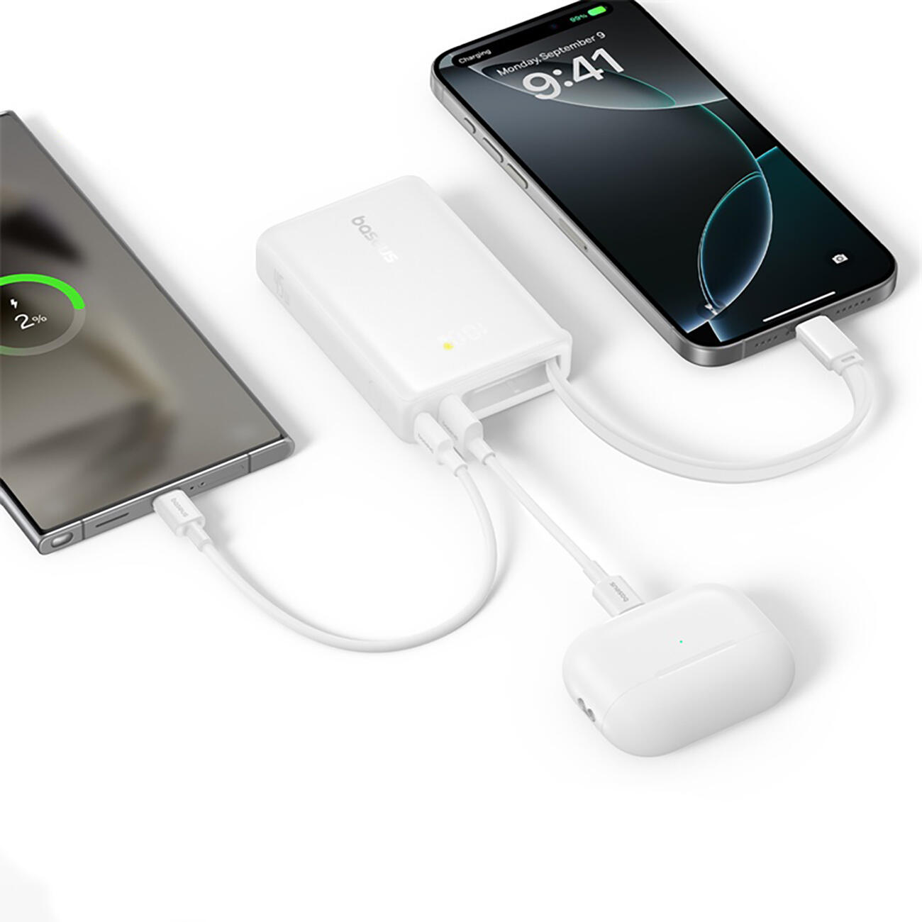 Caricabatterie Portatile Baseus PicoGo 10000mAh 45W USB-C USB-A Con Cavo 3/7