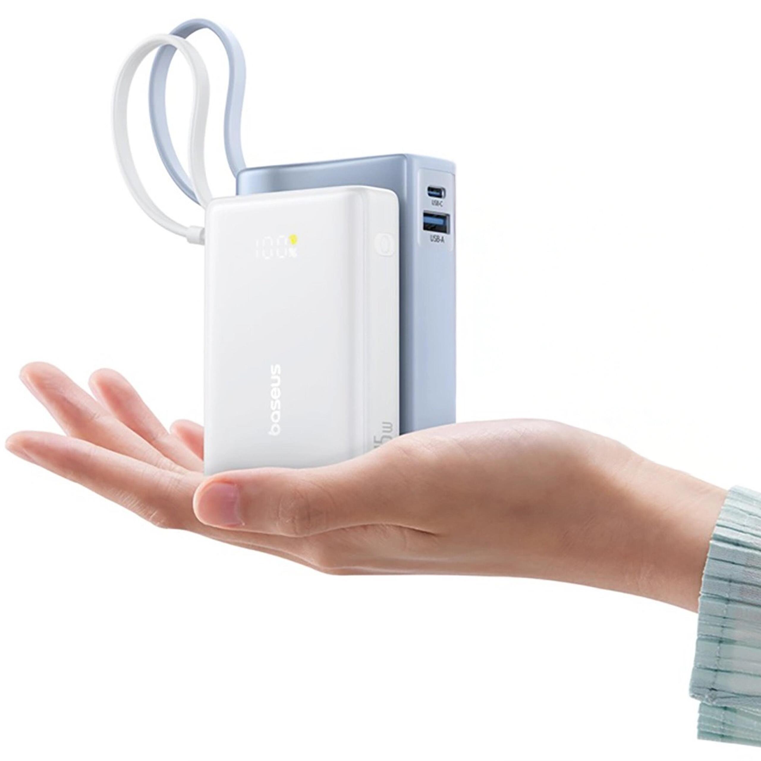Caricabatterie Portatile Baseus PicoGo 10000mAh 45W USB-C USB-A Con Cavo 2/7