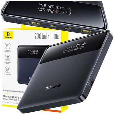 BASEUS POWER BANK 20000 mAh 100W RICARICA RAPIDA USB-C USB-A