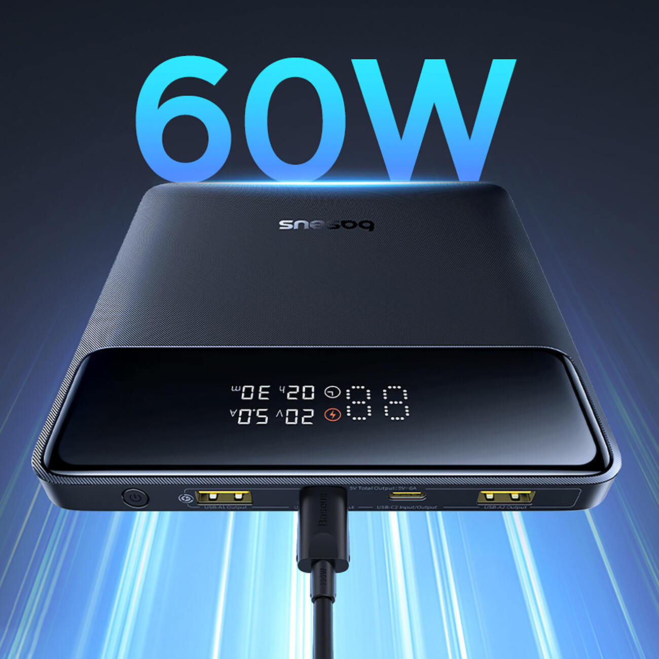 Baseus Powerbank 20000 mAh 100W USB-C USB-A 3/7