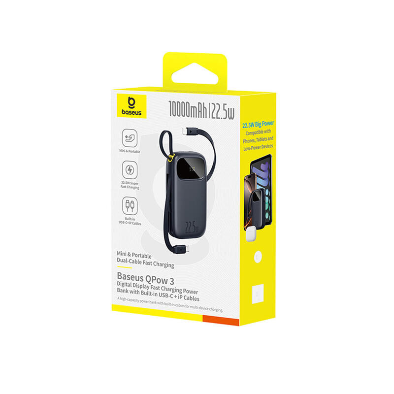 Powerbank Baseus 10000 mAh22.5W USB-C USB-A Lightning rapid