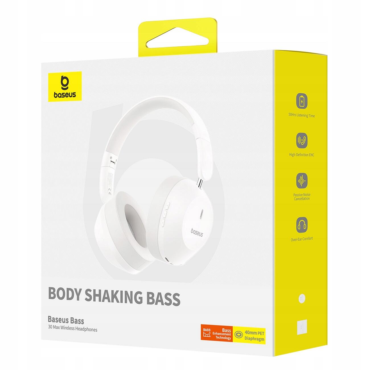 Baseus słuchawki nauszne bezprzewodowe Bluetooth Bass 30 MAX BT 5.3 3/7
