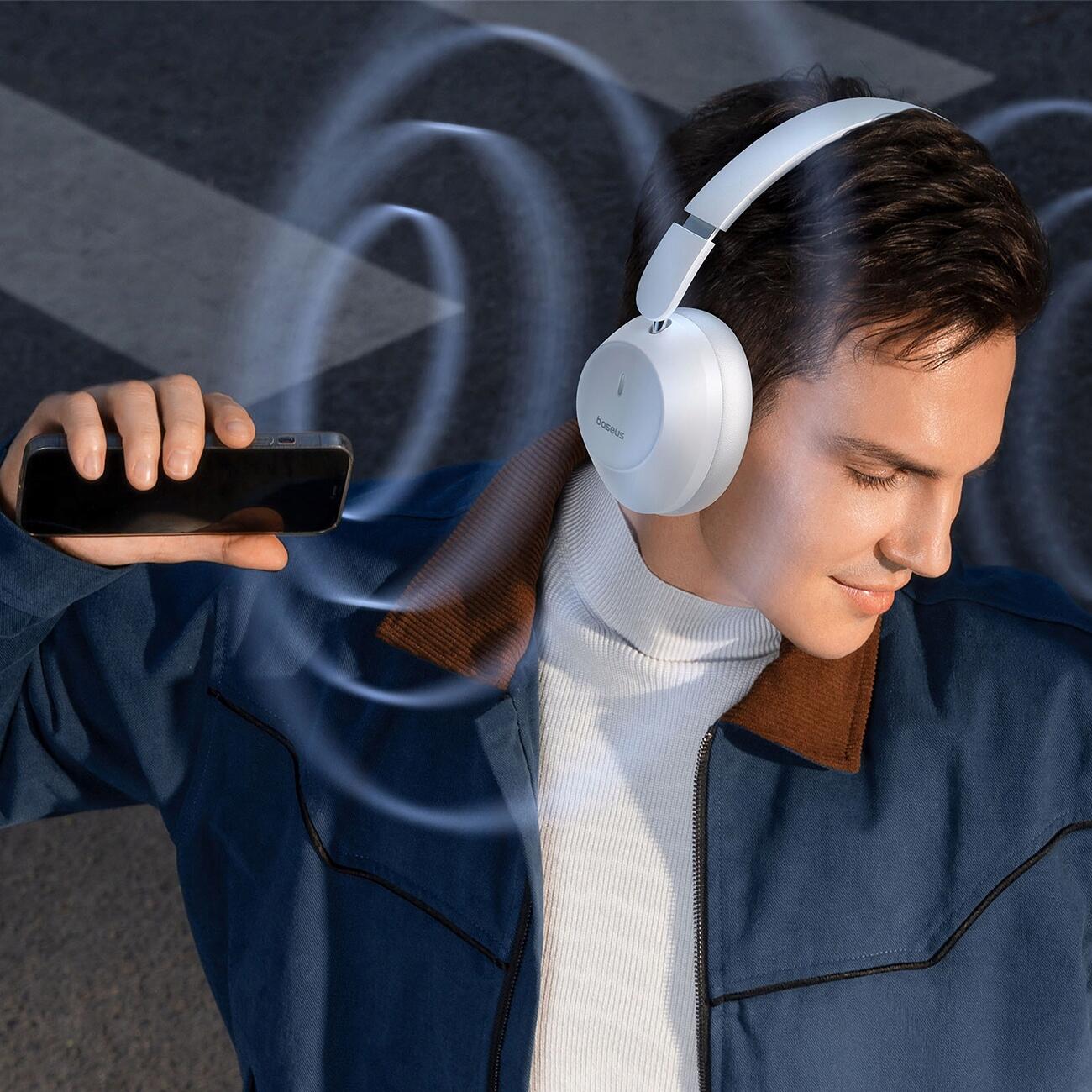 Baseus słuchawki nauszne bezprzewodowe Bluetooth Bass 30 MAX BT 5.3 4/7