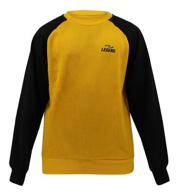 Trui/sweater dames/heren geel fleece fitness en hardlopen
