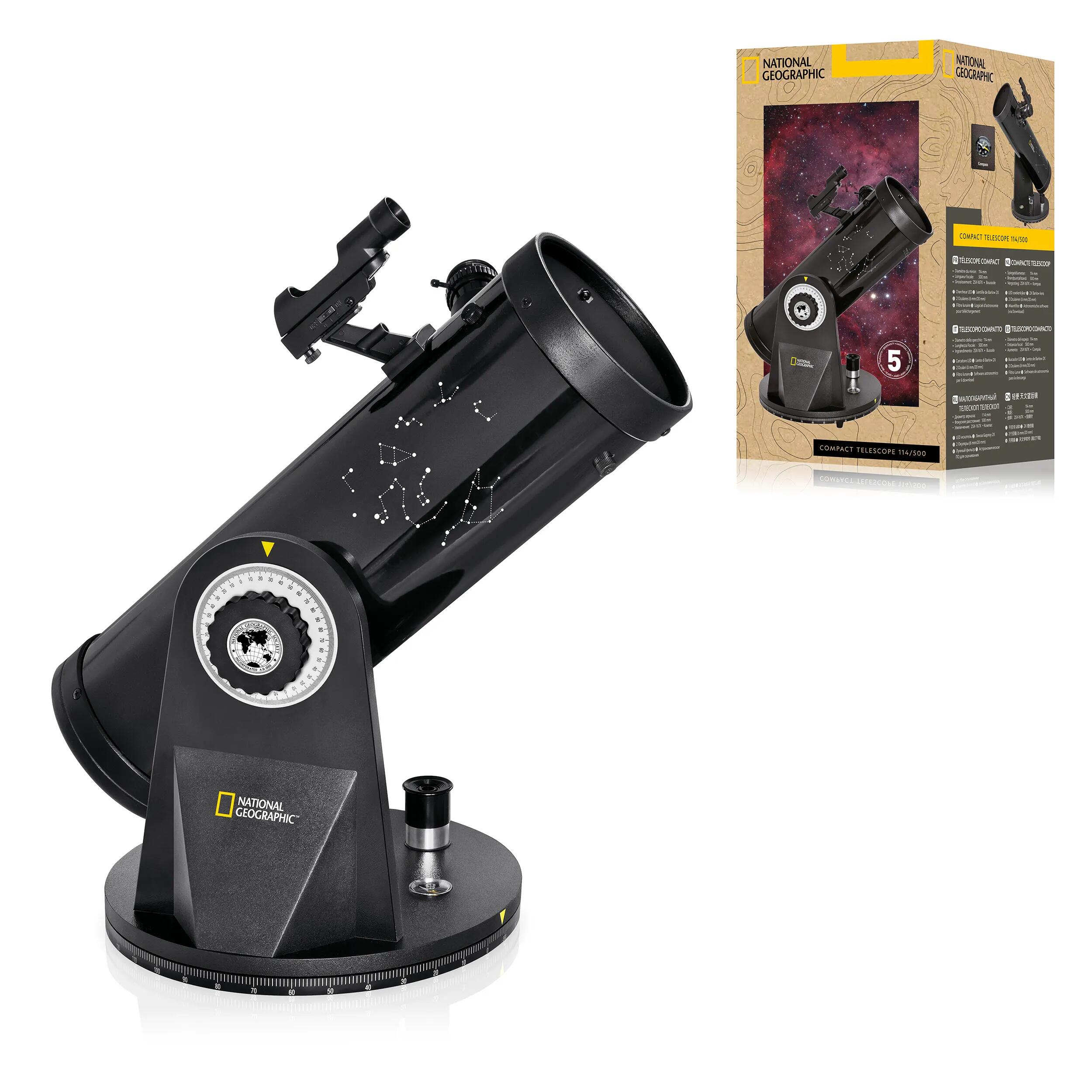 National Geographic - Télescope Compact National Geographic 114/500 - Longue Vue - Noir - Kid Unique - Decathlon