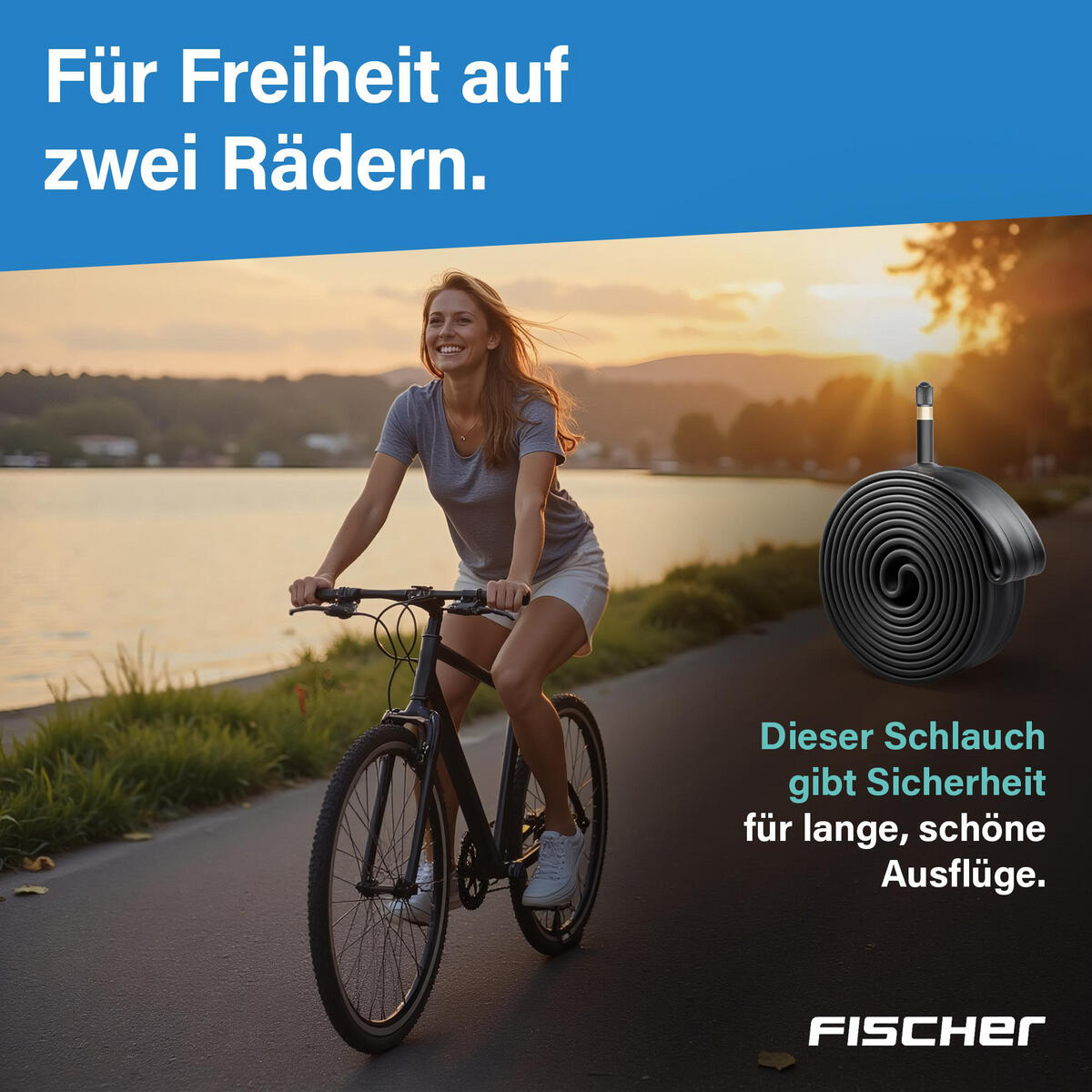 Chambre à air medium valve schrader Fischer 28 3/7