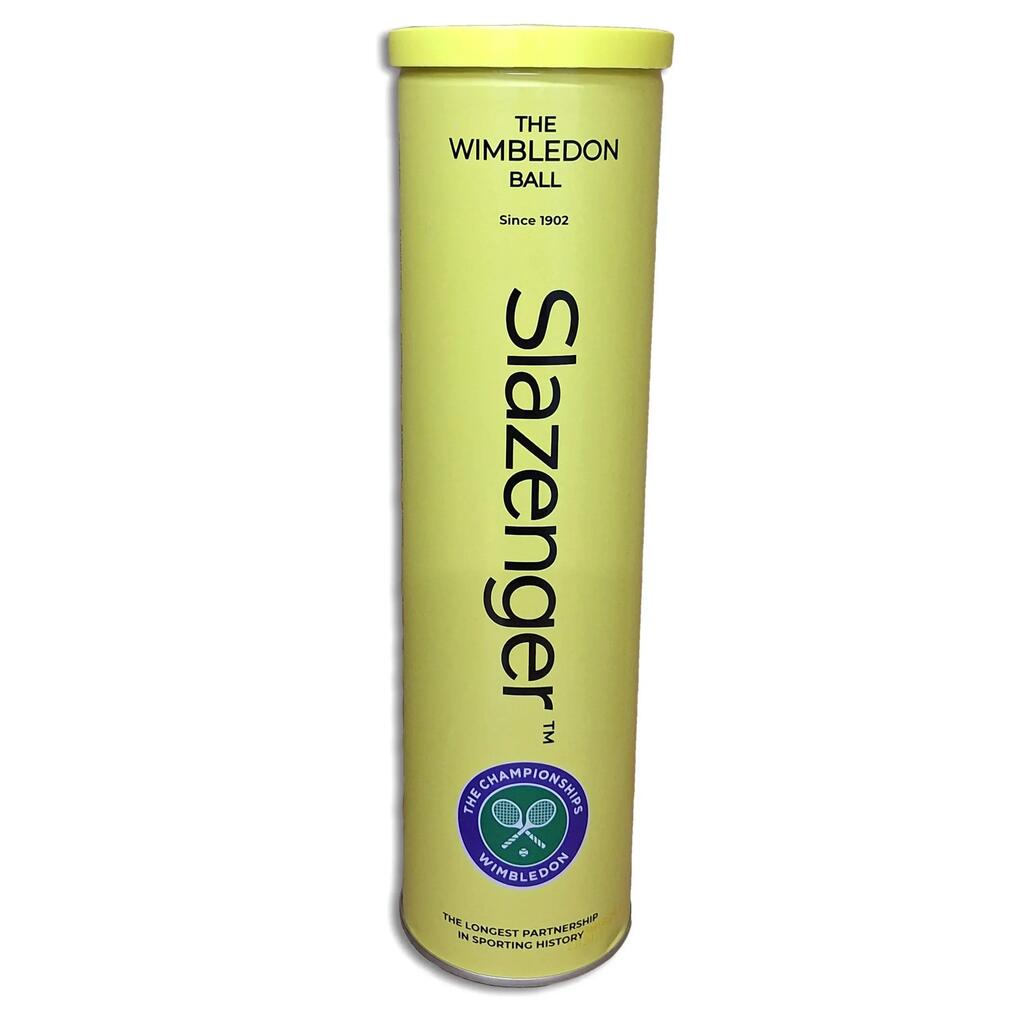 Wimbledon Tennis Balls (Pack of 4) (Yellow) One Size