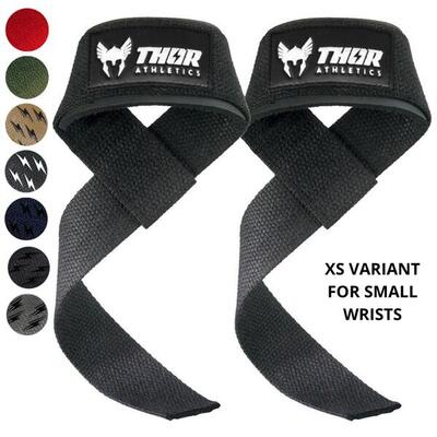 Lifting straps - xs - powerlifting straps - deadlift straps - zwart