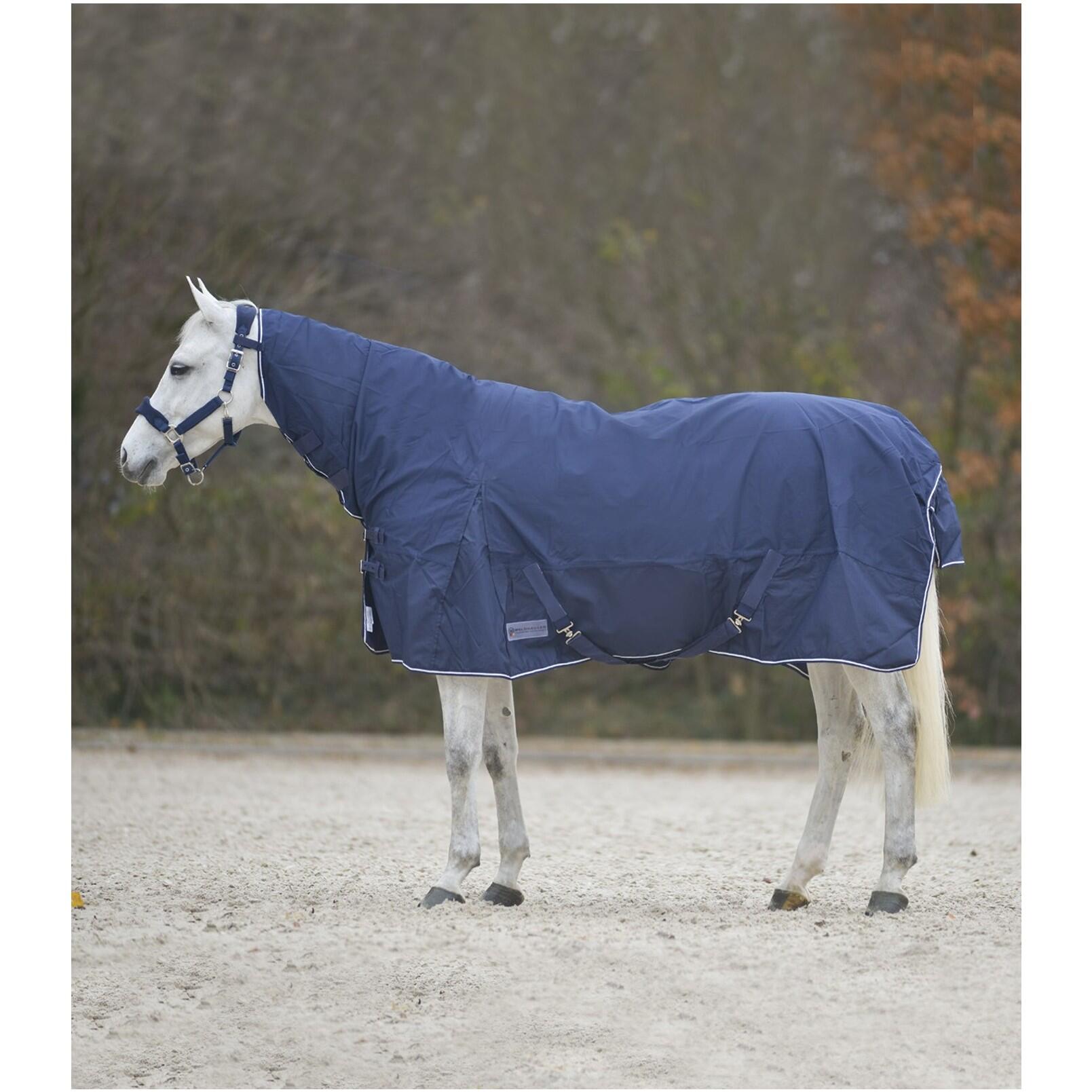Waldhausen - Couverture D'Extérieur Pour Cheval Avec Couvre-cou Waldhausen Comfort - Couverture Cheval - Bleu - 135 Cm - Decathlon