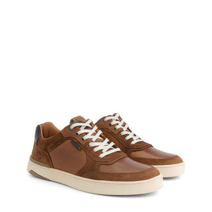 Burnham – Herren-Sneaker – 100 % Leder – Atmungsaktiv – Cognac