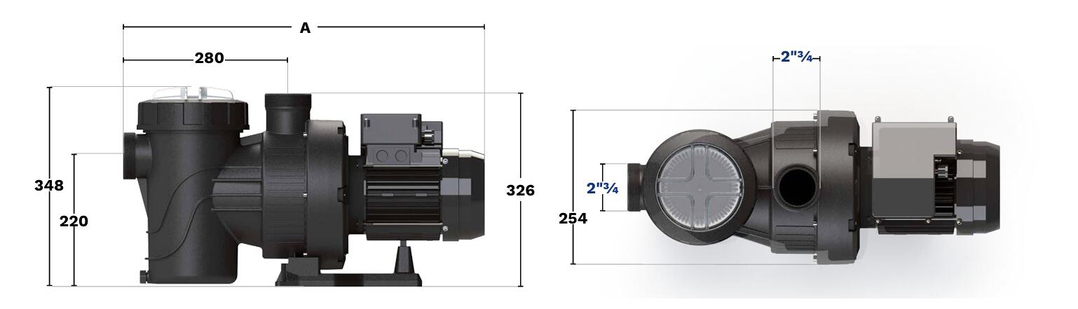 VERDON FILTRACIÓN BOMBA ES 10,500 L/H 0.60 kW (3/4 HP) 230 V II 3/3