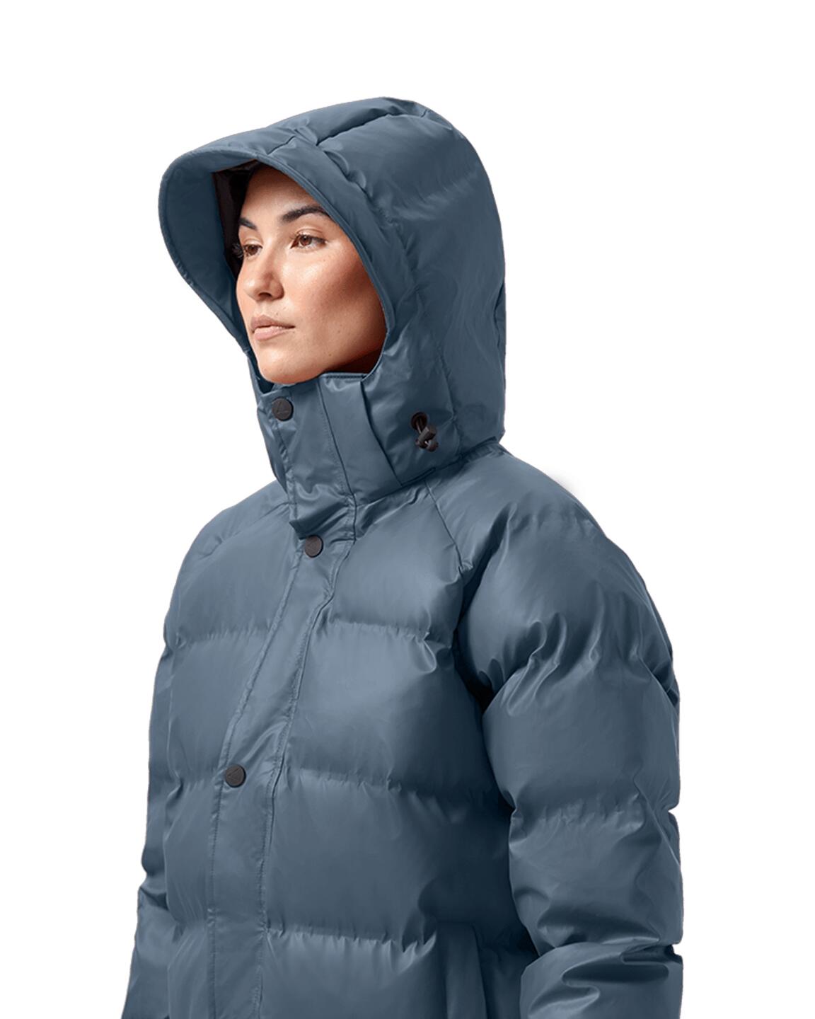 Chaqueta Acolchada Oversized – azul tormenta Talla XL 3/7